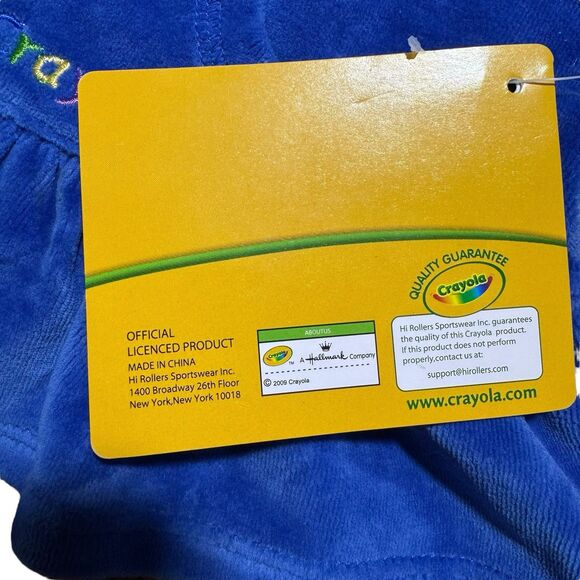Vintage Y2K Crayola Crayon Skirt Velvet Blue NWT 2009 6-9 Months Deadstock Rare - Picture 4 of 9